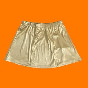 90's vintage gold high waisted mini skirt XL *deadstock* ~runs small~